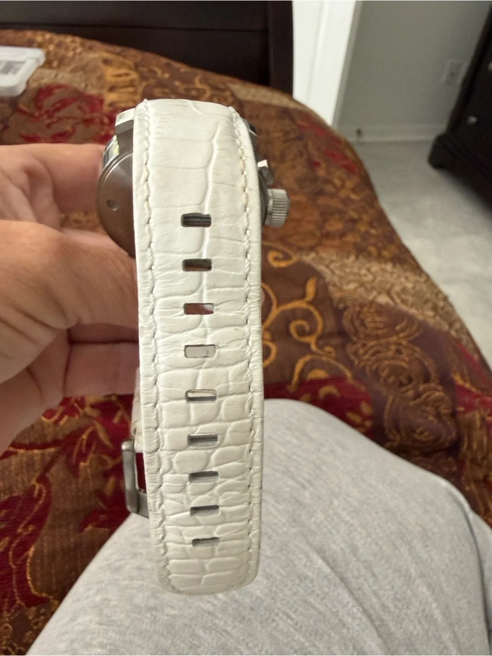 TW Steel Women's White Diamond  Bezel Mother of Pearl Chronograph Watch
